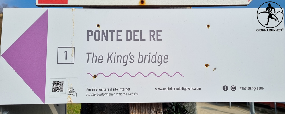 cartello percorso ponte del re
