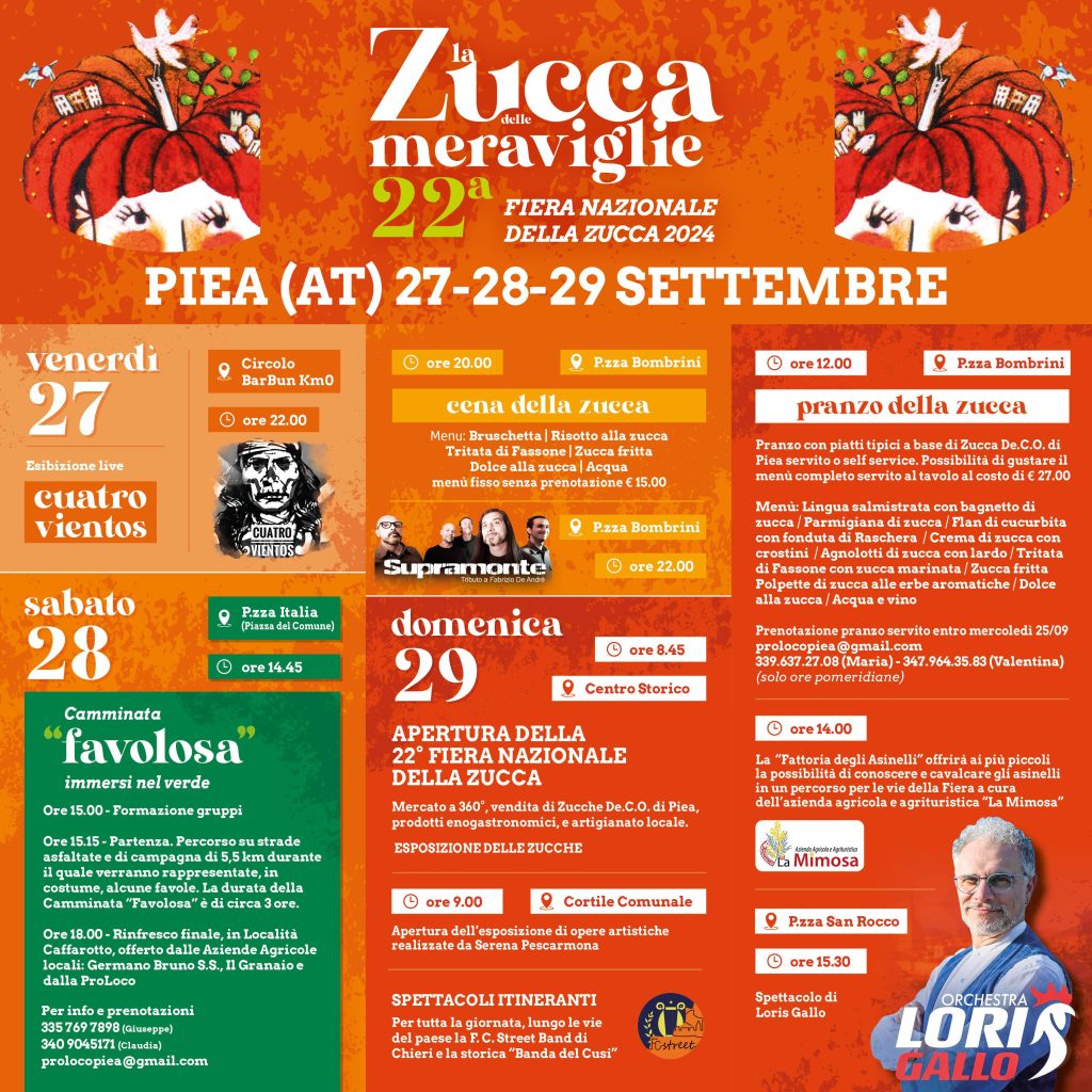 locandina fiera della zucca di piea 2024