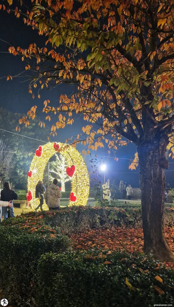 giardino dei fiori luci magico paese di natale govone