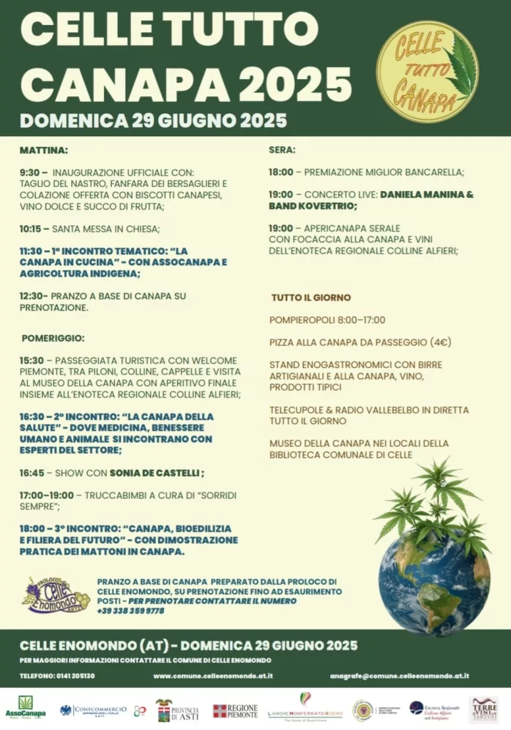 locandina fiera della canapa celle enomondo