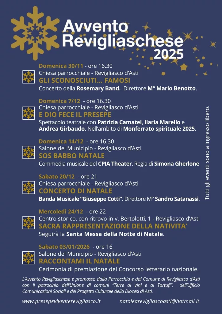 programma avvento revigliaschese 2025