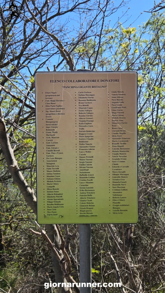 Panchina Gigante di Bistagno